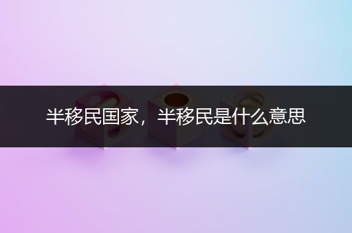 半移民国家，半移民是什么意思